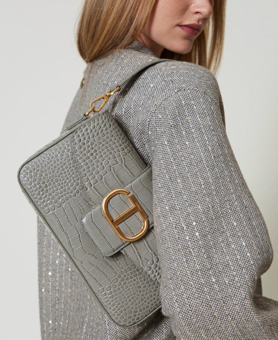 Twin Set Borsa A Tracolla 'Amie' Media A Stampa Cocco