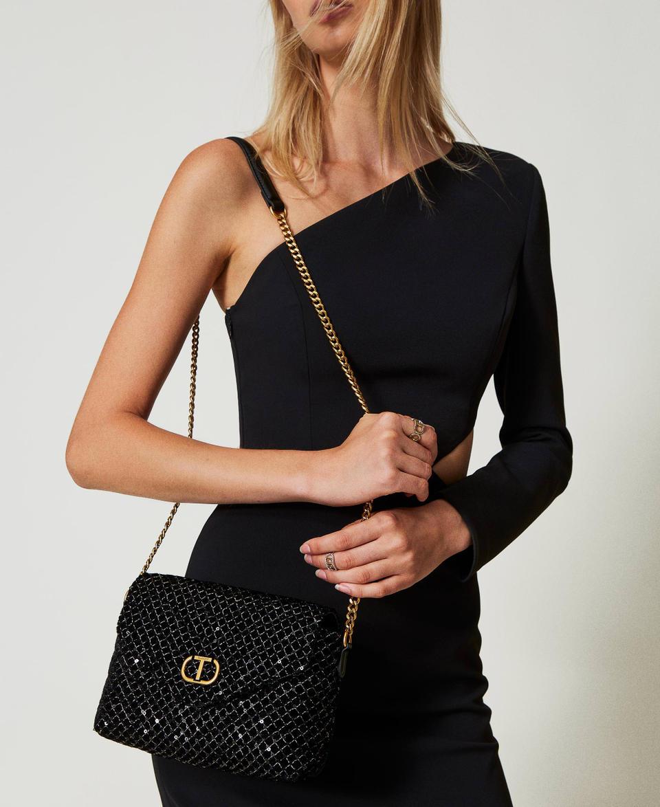 Twin Set Borsa A Tracolla 'Dreamy' Piccola In Velluto Ricamato