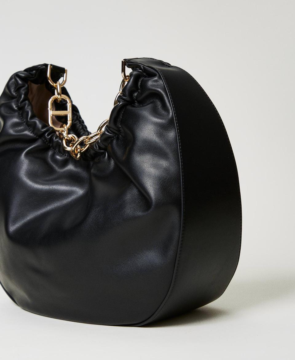 Twin Set Borsa Hobo ‘Croissant’ Con Arricciatura E Oval T