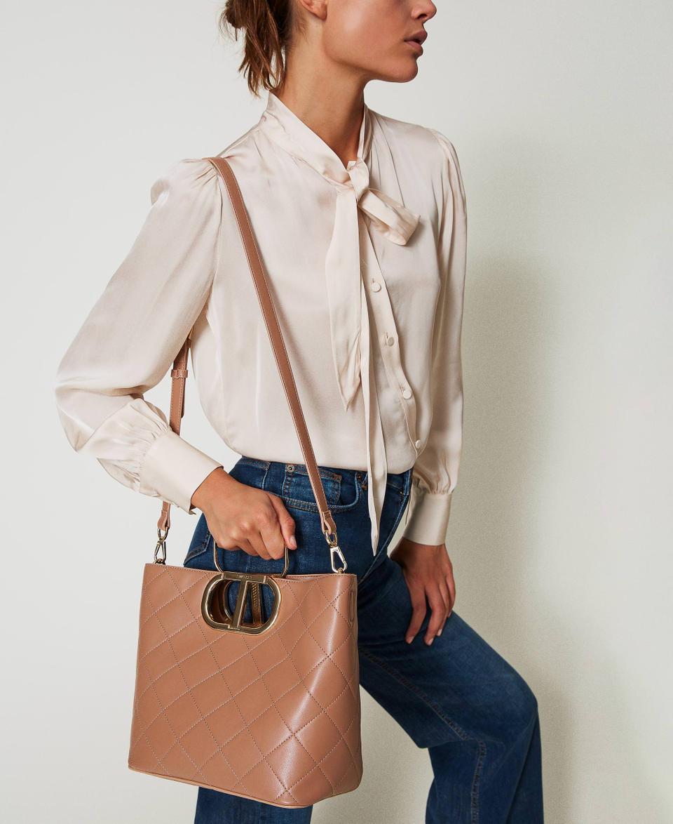 Twin Set Borsa Shopper 'Lila' Trapuntata Con Manico Oval T