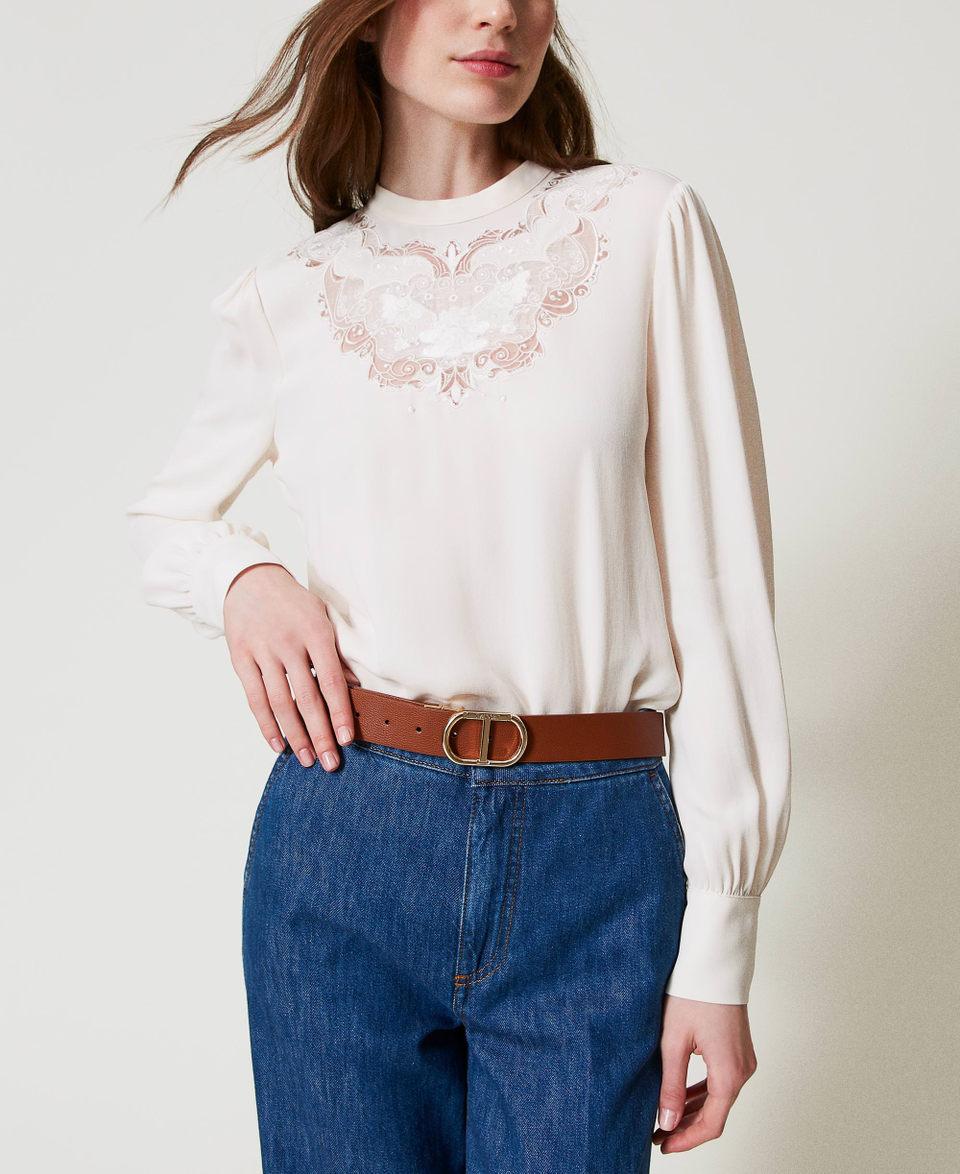 Twin Set Cintura Reversibile Con Fibbia Oval T A Scatto