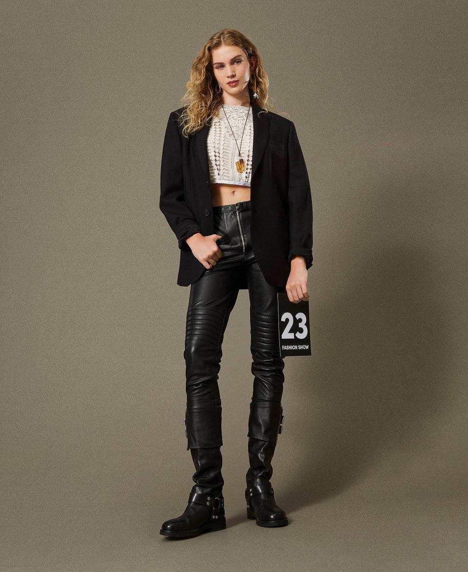 Twin Set Giacca blazer sartoriale in serge misto lana