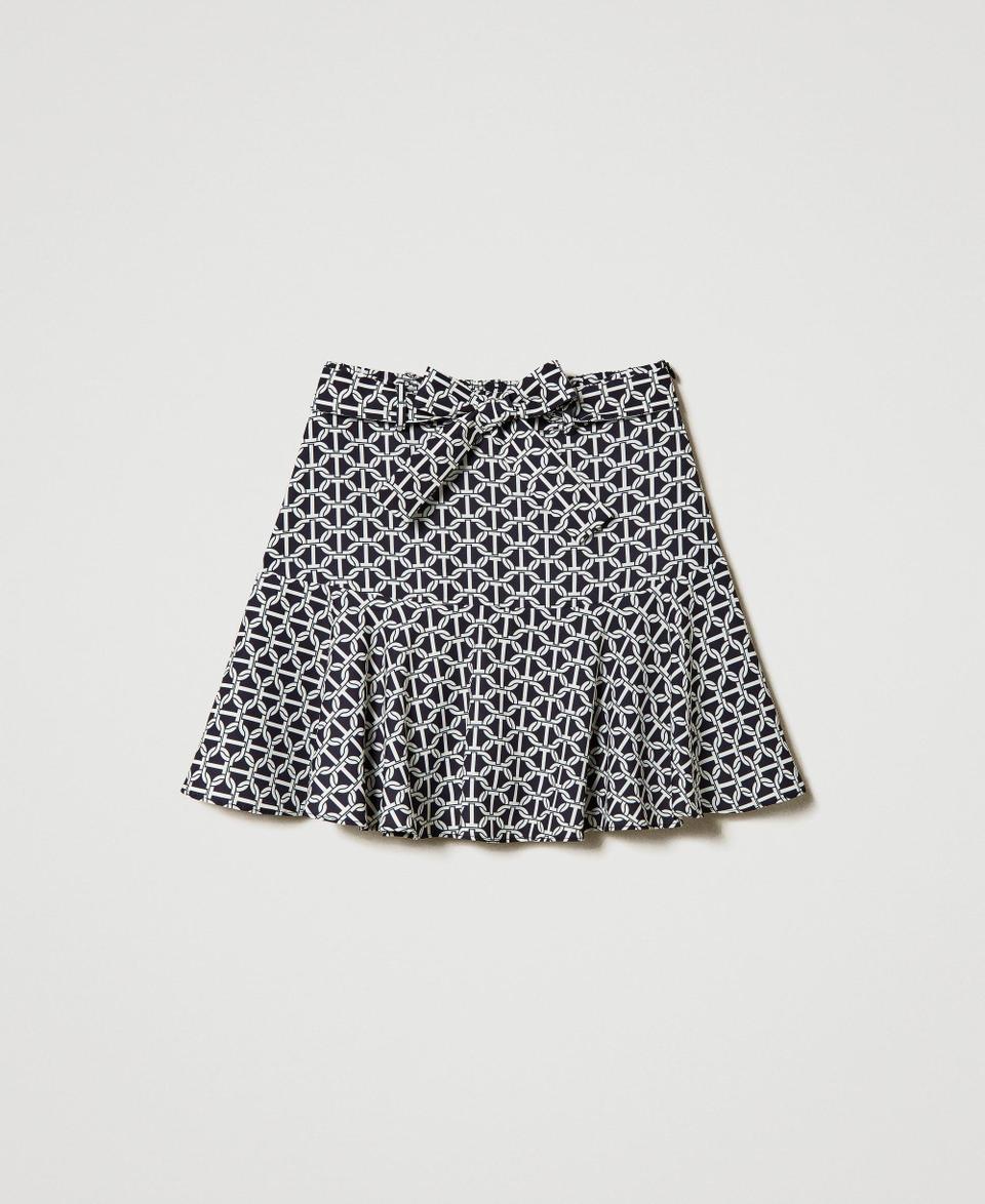 Twin Set Gonna Pantalone In Crêpe De Chine Con Stampa