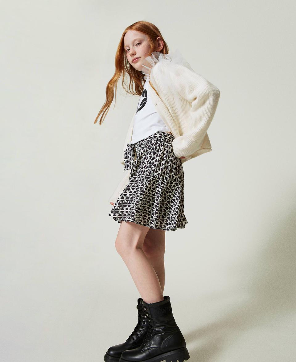 Twin Set Gonna Pantalone In Crêpe De Chine Con Stampa