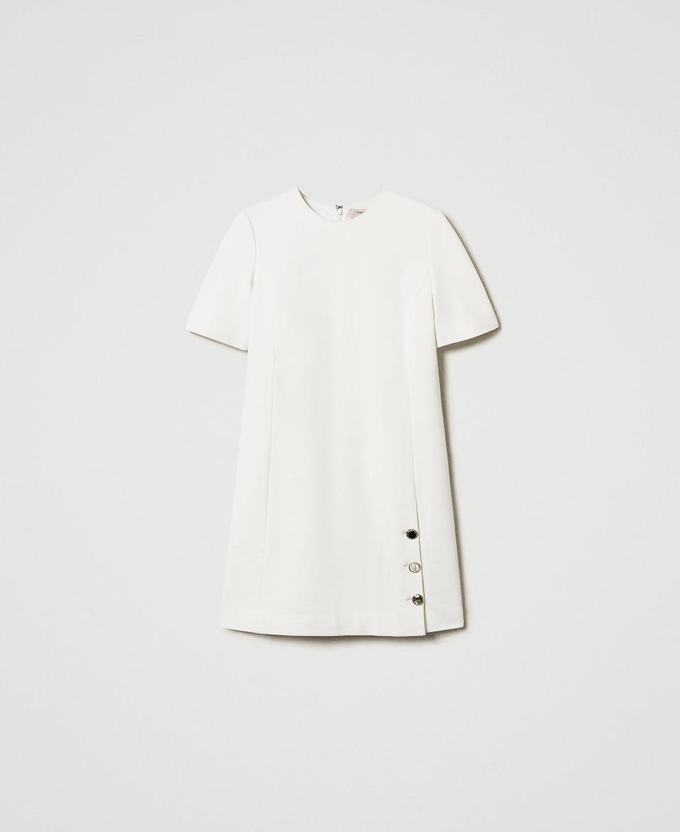 Twin Set Abito Corto Con Bottoni Gioiello