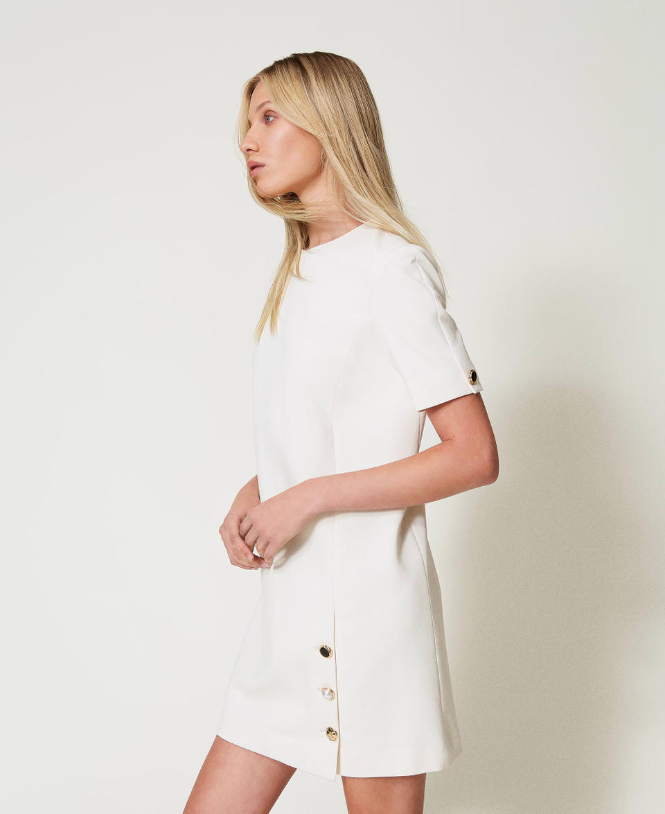 Twin Set Abito Corto Con Bottoni Gioiello