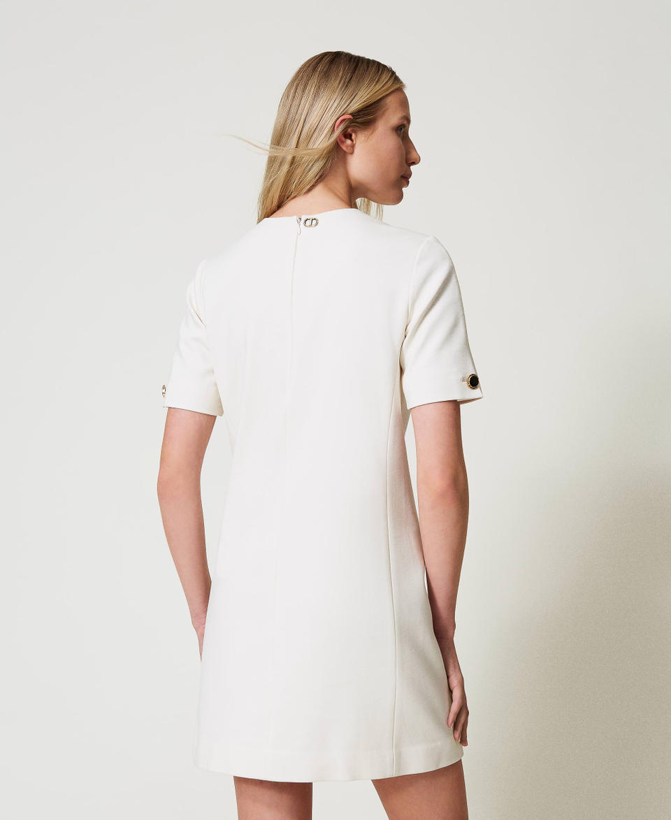 Twin Set Abito Corto Con Bottoni Gioiello