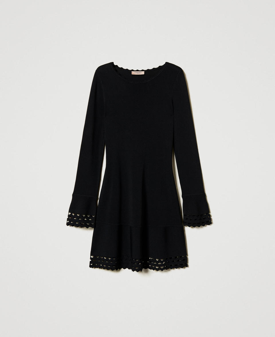 Twin Set Abito Corto Con Motivo Geometrico