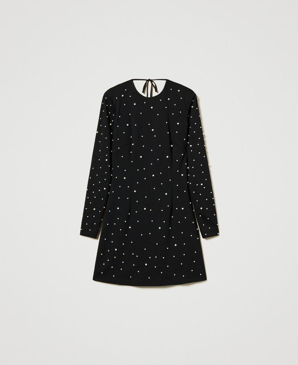 Twin Set Abito Corto Con Perle