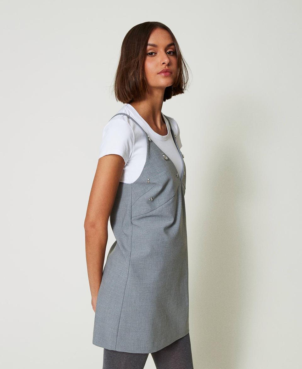 Twin Set Abito Corto Con Ricami E T-shirt