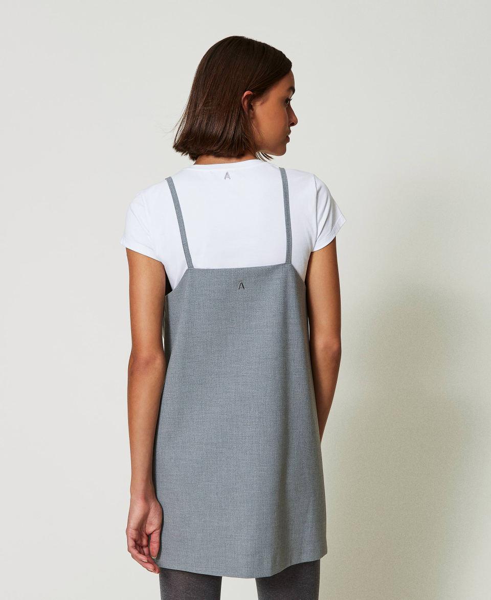 Twin Set Abito Corto Con Ricami E T-shirt