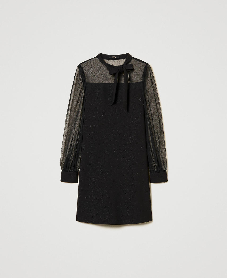 Twin Set Abito Corto Con Tulle Plumetis