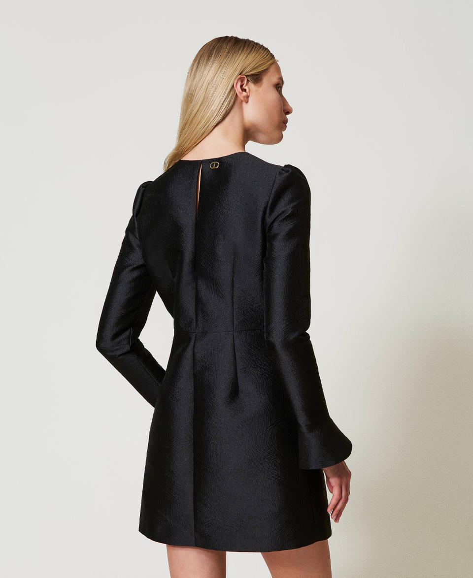 Twin Set Abito Corto In Broccato Jacquard