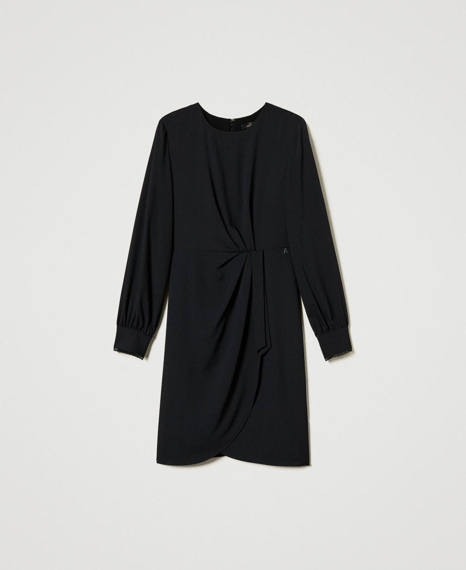 Twin Set Abito Corto In Crêpe De Chine Riciclato