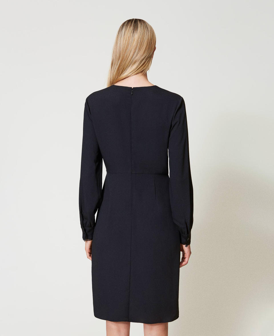 Twin Set Abito Corto In Crêpe De Chine Riciclato