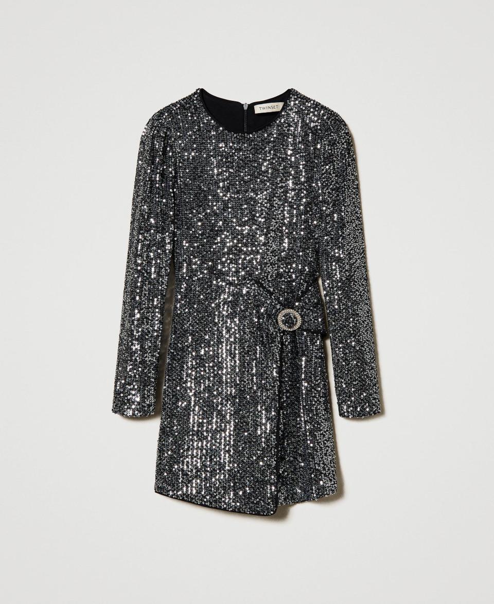 Twin Set Abito Corto In Full Paillettes