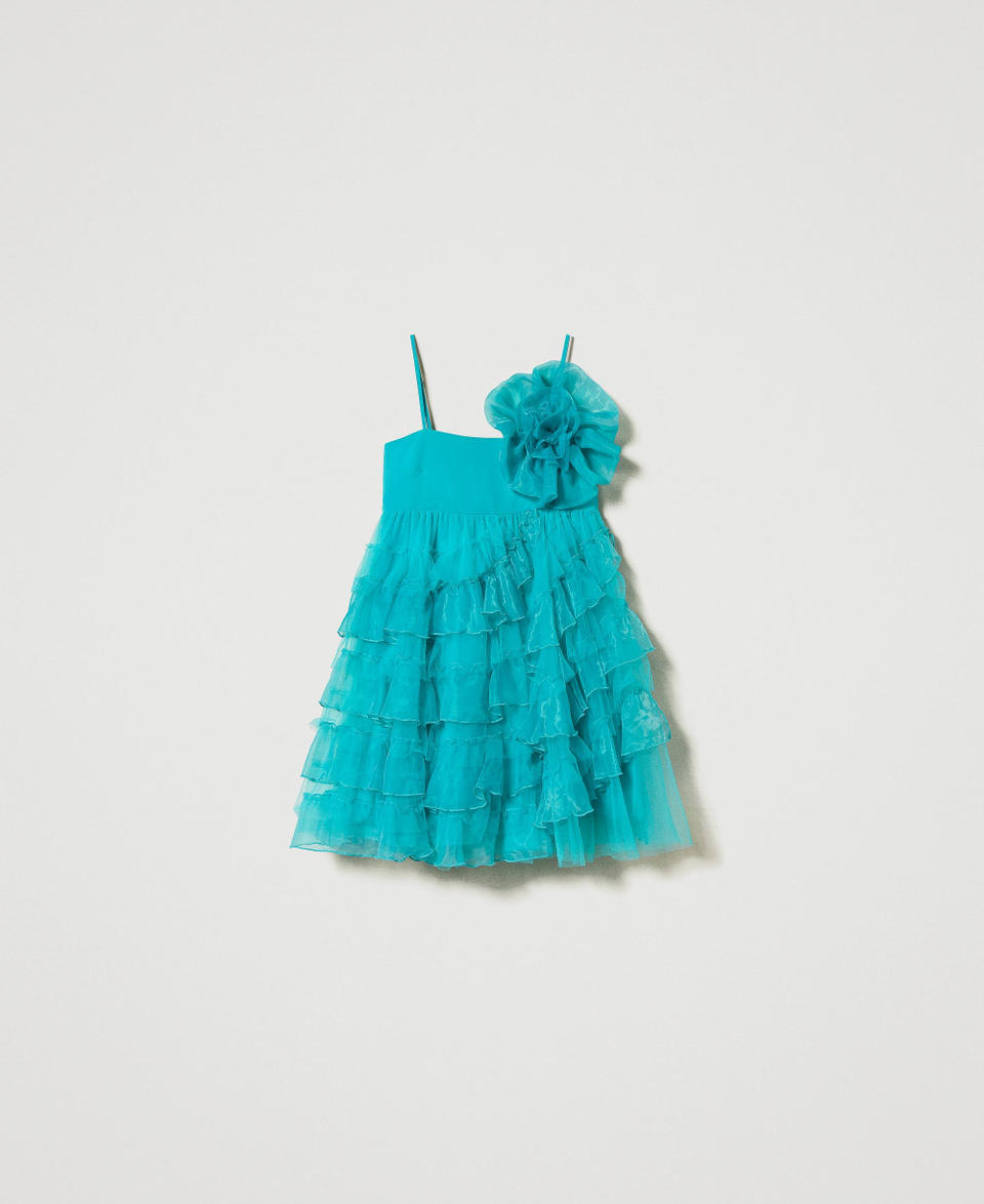 Twin Set Abito Corto In Tulle E Organza