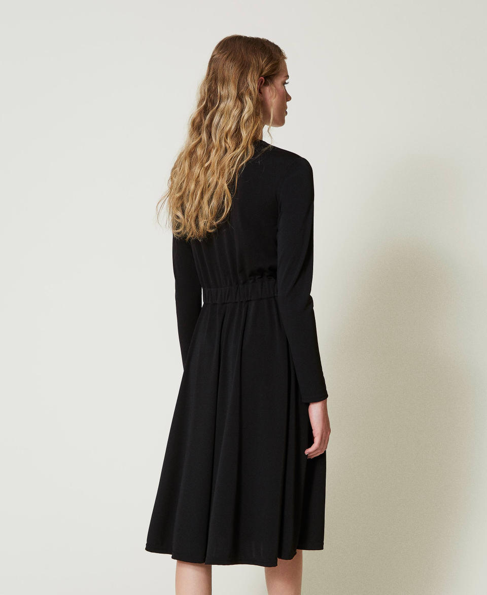 Twin Set Abito Longuette In Jersey Crêpe