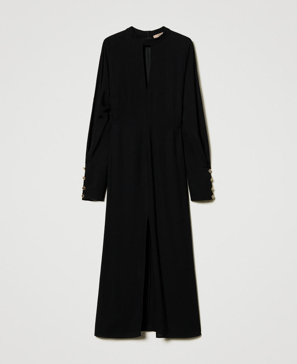 Twin Set Abito Lungo In Crêpe Georgette