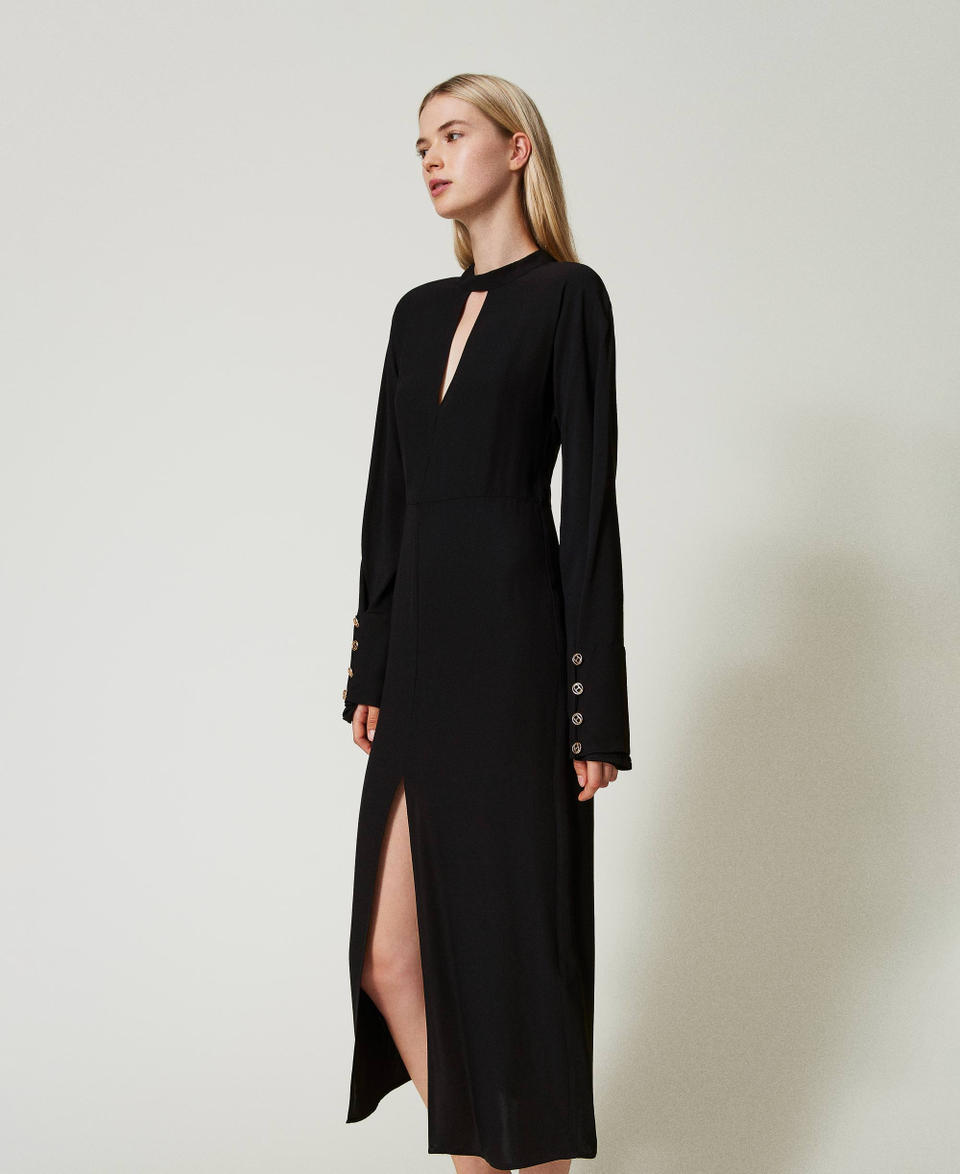 Twin Set Abito lungo in crêpe georgette