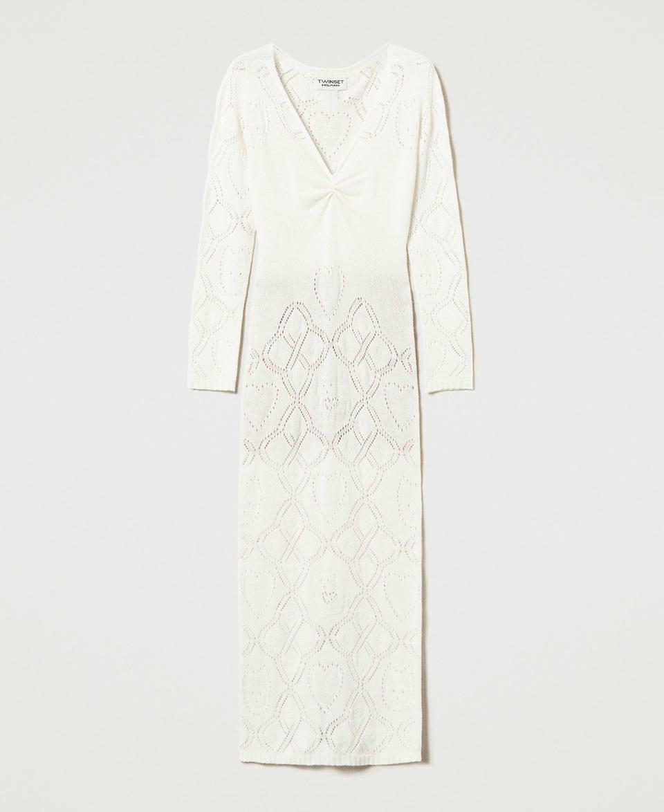 Twin Set Abito Lungo Seamless In Filato Treeblend