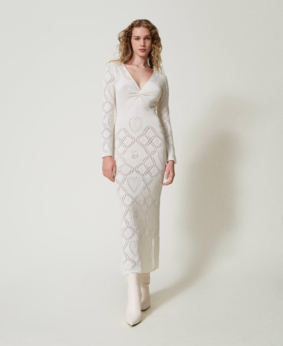 Twin Set Abito lungo seamless in filato Treeblend