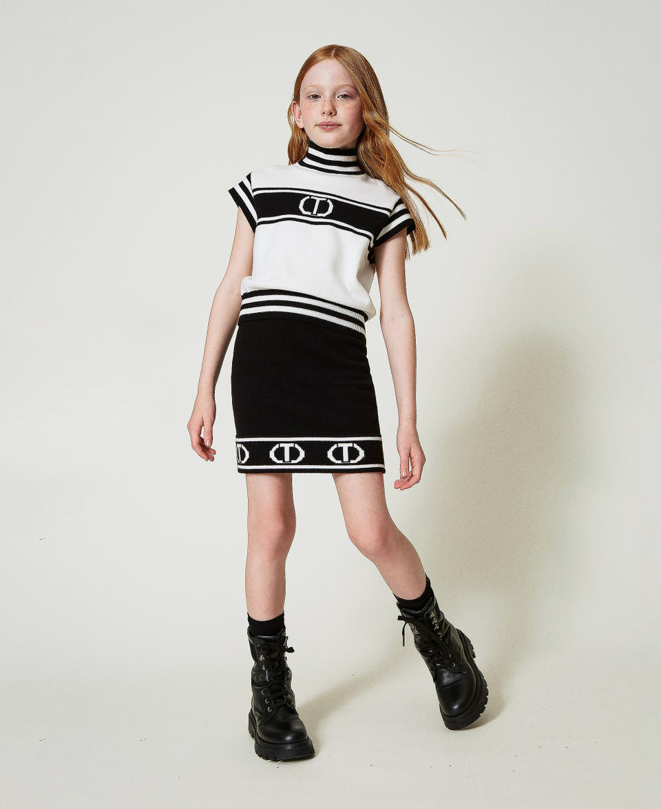 Twin Set Anfibi In Pelle Con Logo