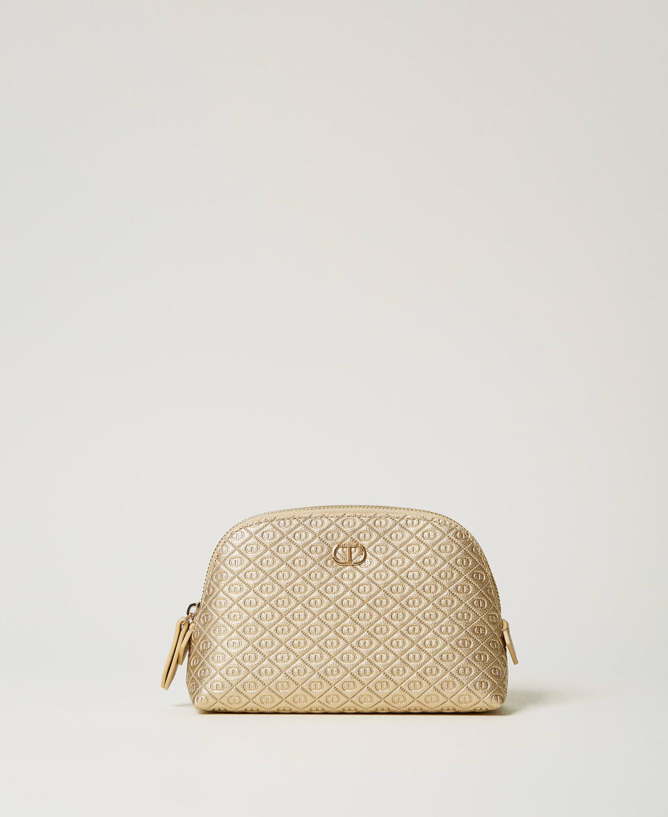 Twin Set Beauty case a cupola con Oval T all over