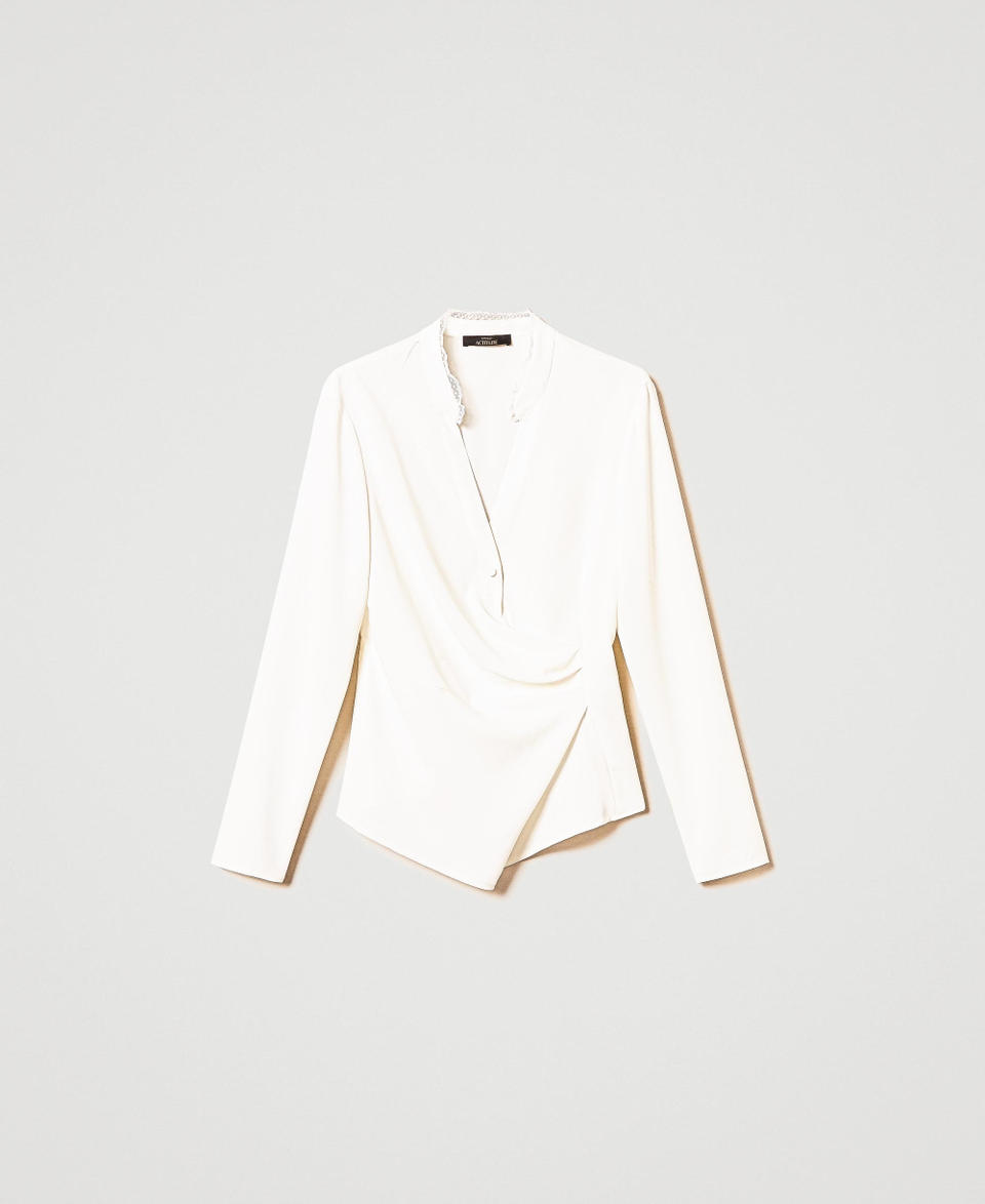 Twin Set Blusa In Crêpe De Chine Riciclato