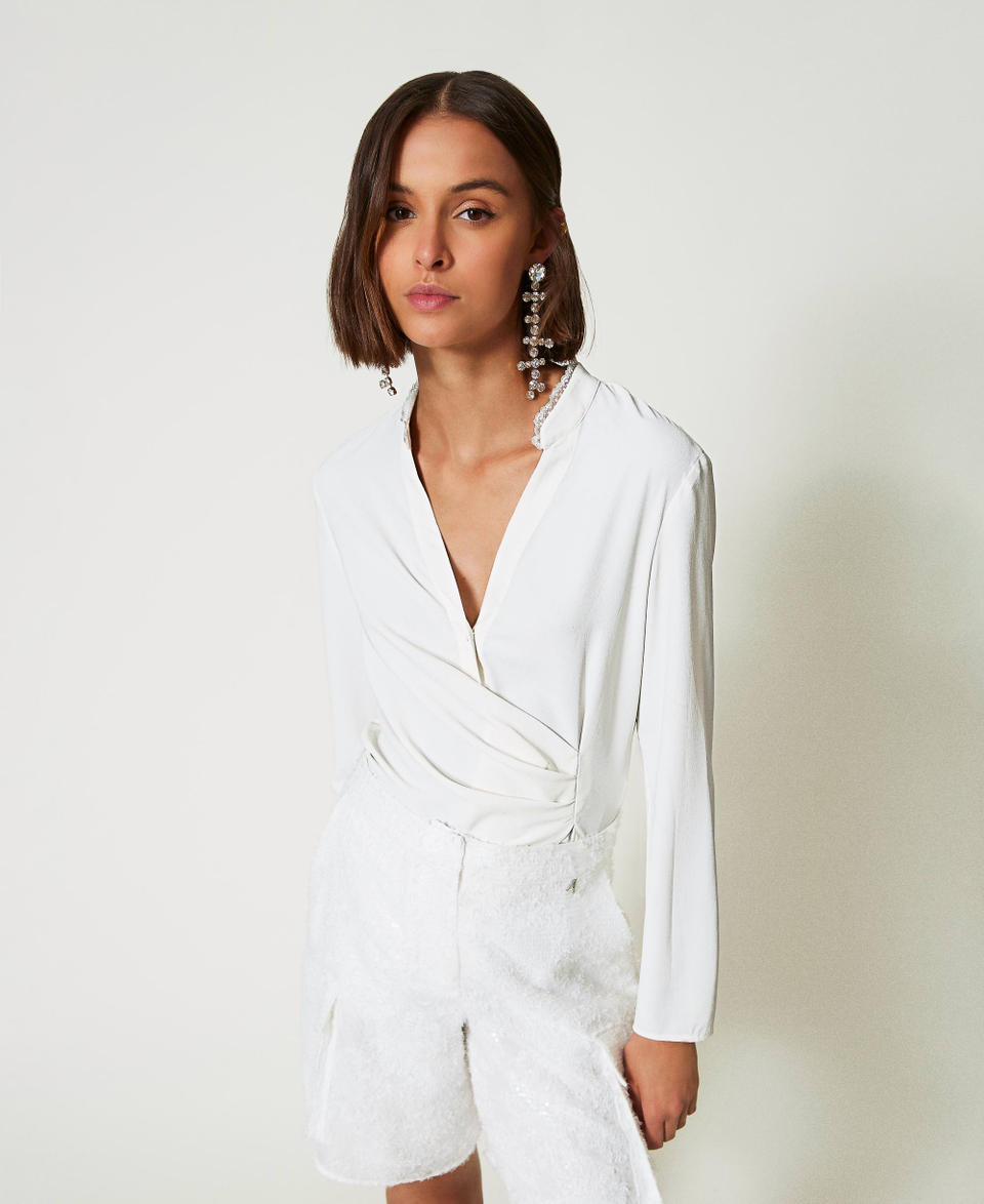 Twin Set Blusa In Crêpe De Chine Riciclato