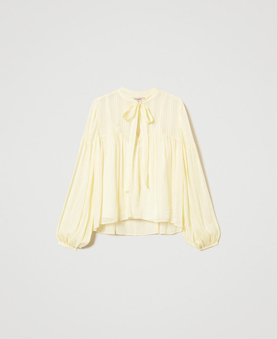 Twin Set Blusa Jacquard A Righe