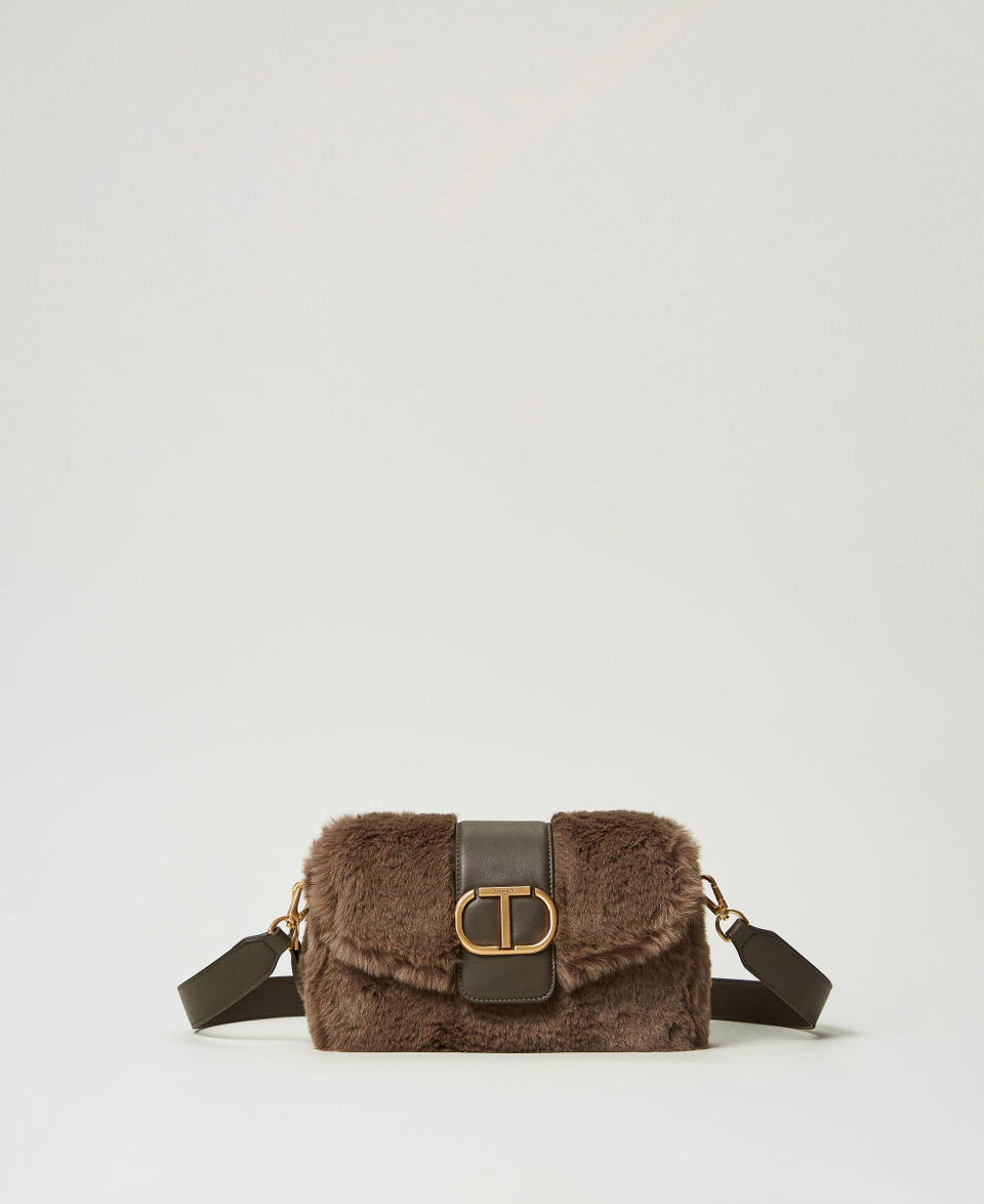 Twin Set Borsa a tracolla 'Amie' media in faux fur