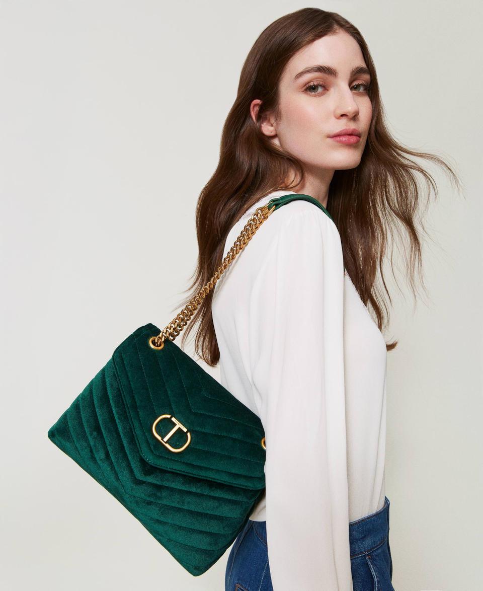 Twin Set Borsa A Tracolla 'Dreamy' Media In Velluto