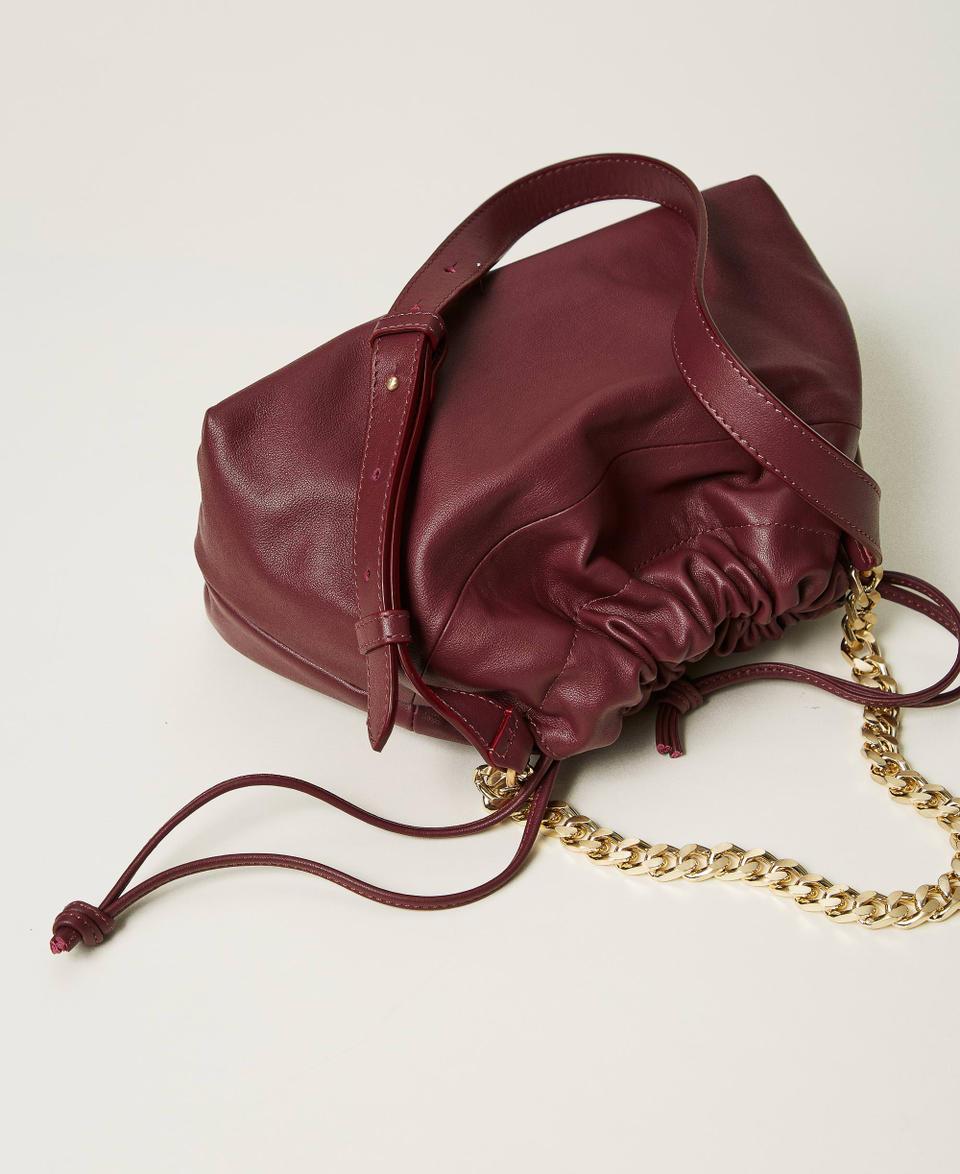 Twin Set Borsa A Tracolla In Pelle Con Coulisse