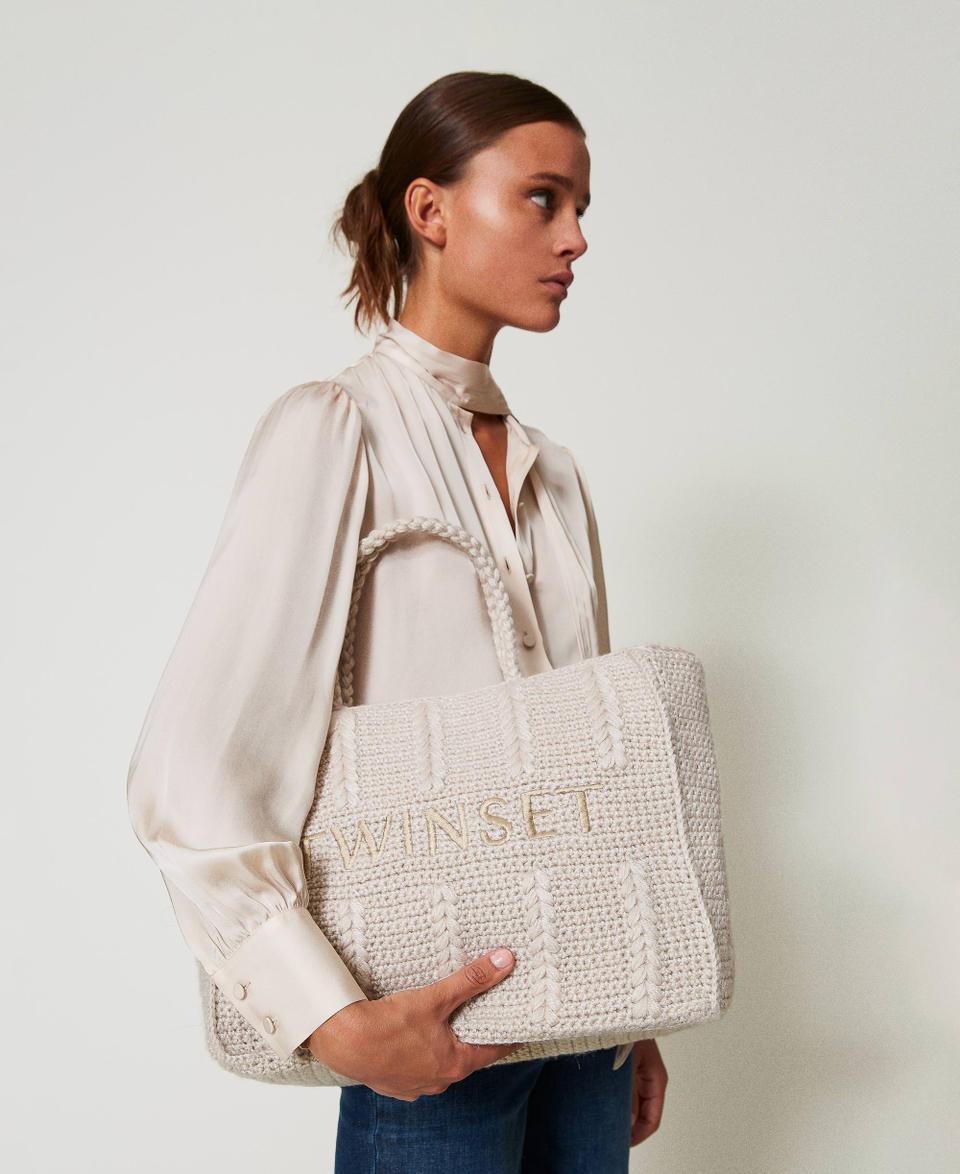 Twin Set Borsa Shopper 'Bohémienne' Tricot Con Logo