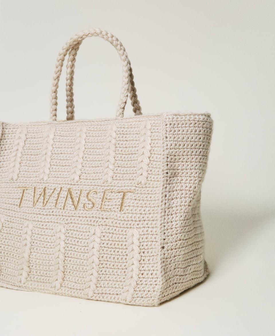 Twin Set Borsa Shopper 'Bohémienne' Tricot Con Logo