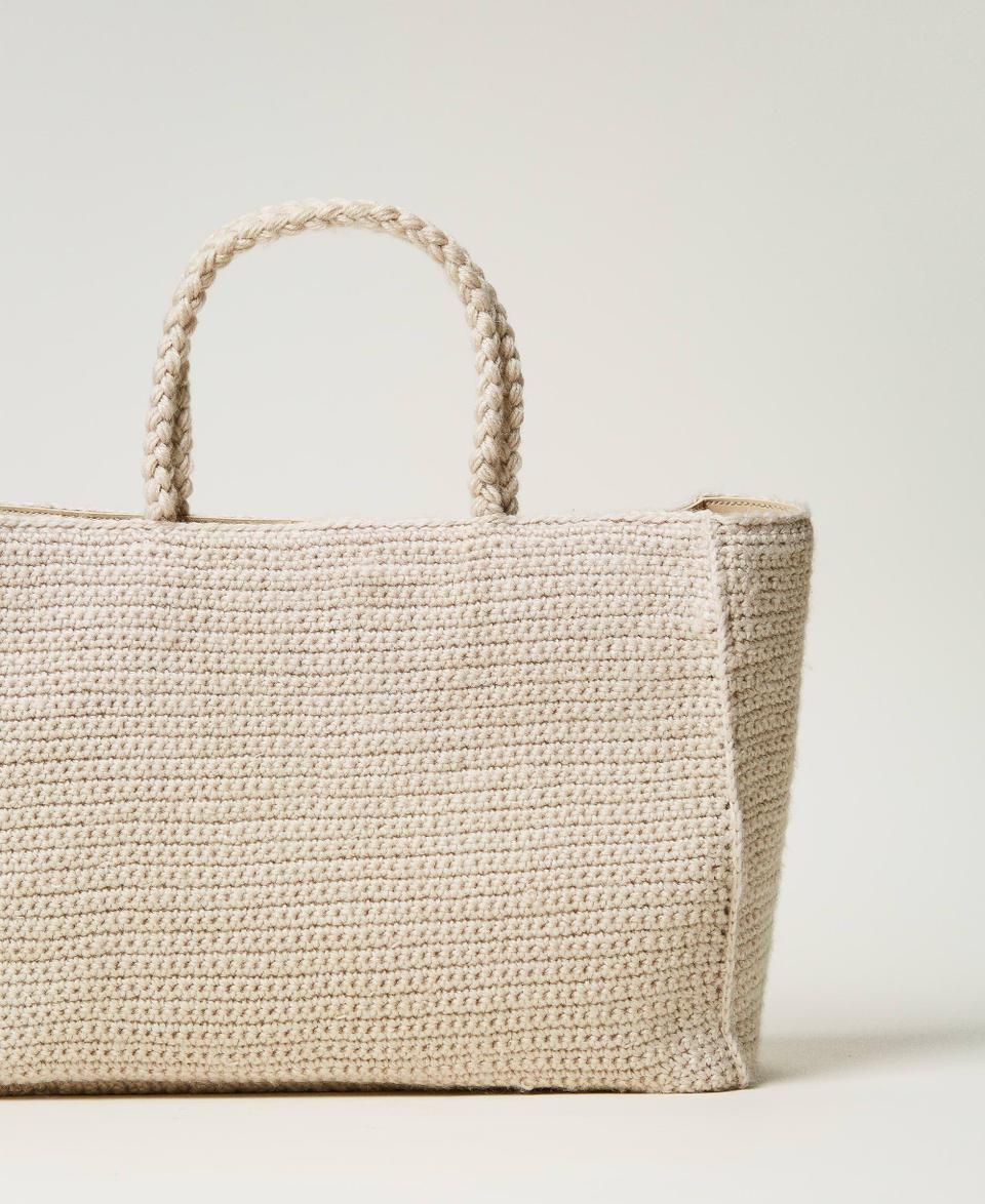 Twin Set Borsa Shopper 'Bohémienne' Tricot Con Logo