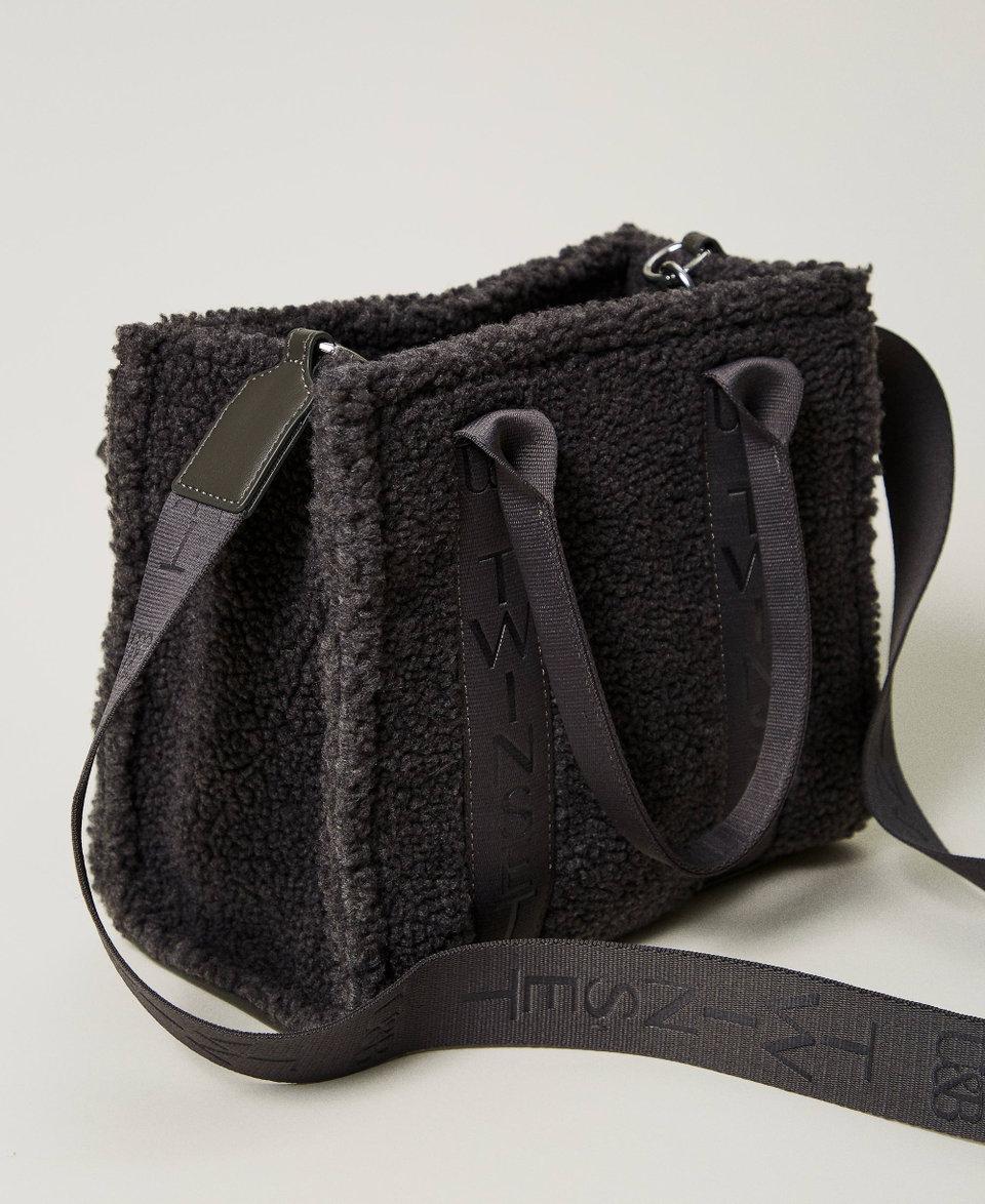 Twin Set Borsa Shopper In Faux Fur Effetto Furry