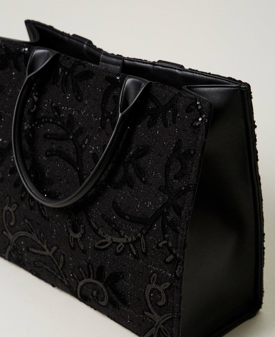 Twin Set Borsa Shopper 'Victoria' Con Ricamo E Logo