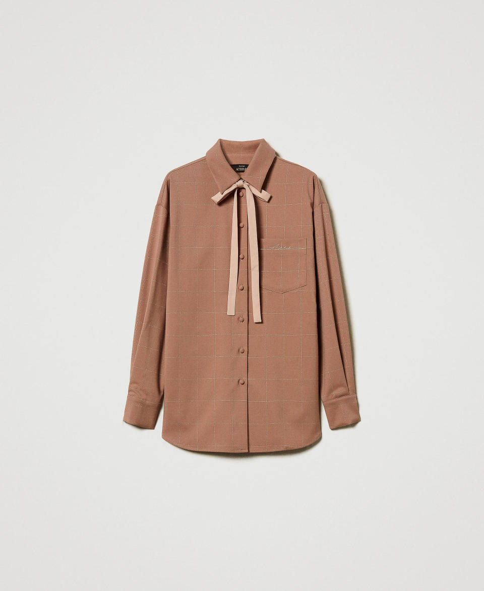 Twin Set Camicia Check Con Lurex