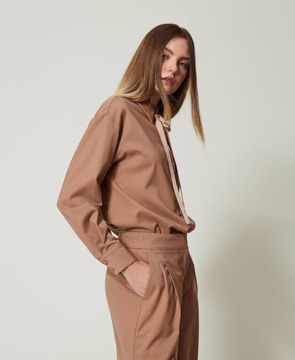 Twin Set Camicia Check Con Lurex