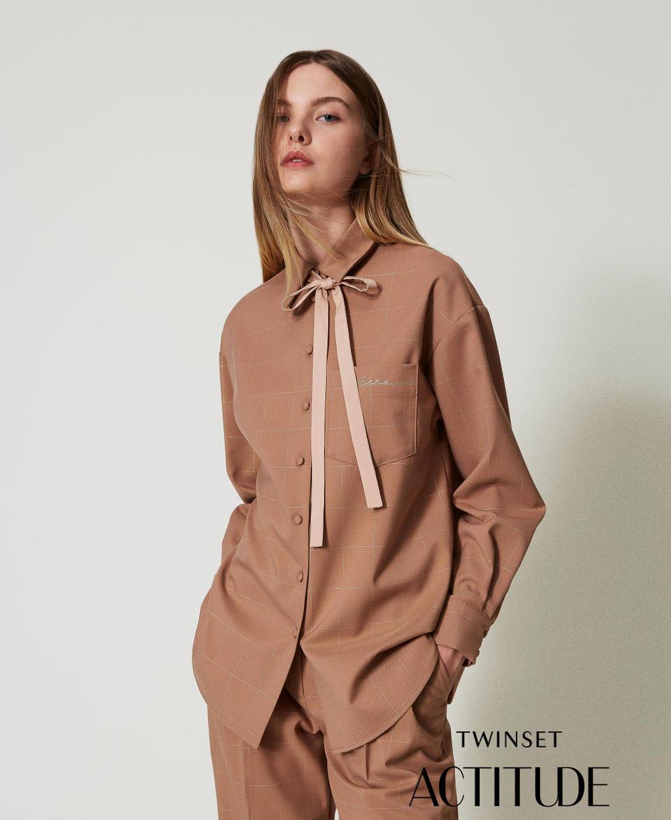 Twin Set Camicia check con lurex