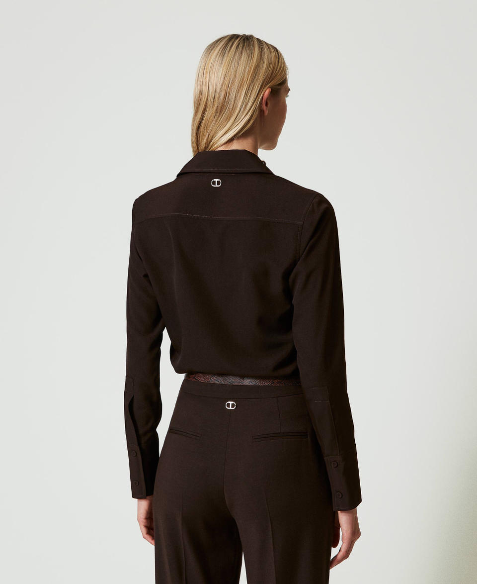 Twin Set Camicia In Crêpe De Chine