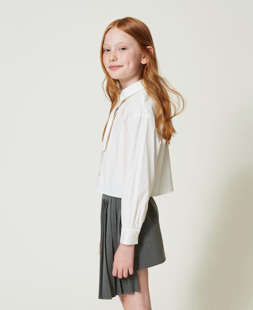 Twin Set Camicia In Popeline Con Cravatta