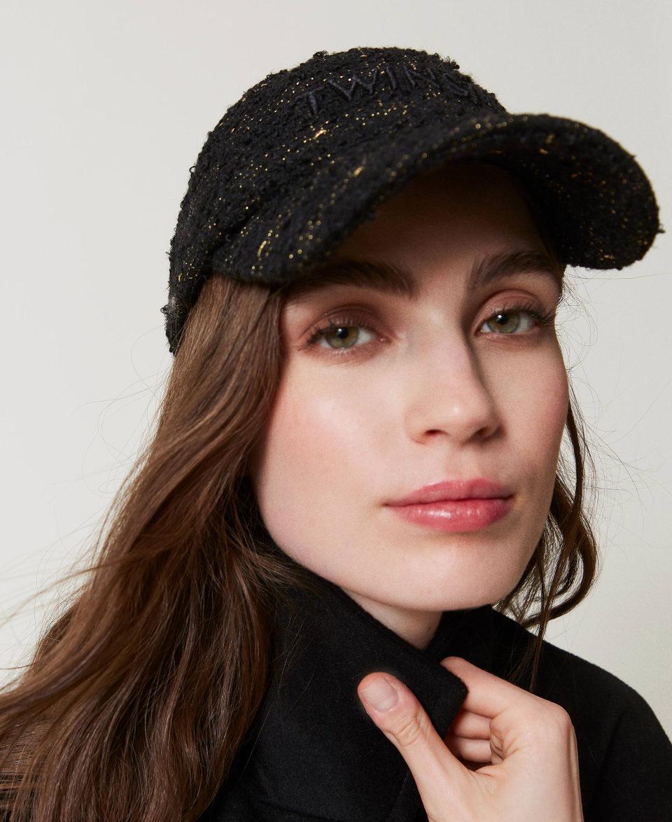 Twin Set Cappello Da Baseball Bouclé Con Logo