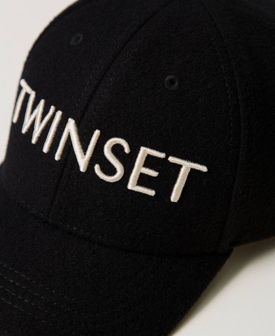 Twin Set Cappello Da Baseball In Panno Con Logo