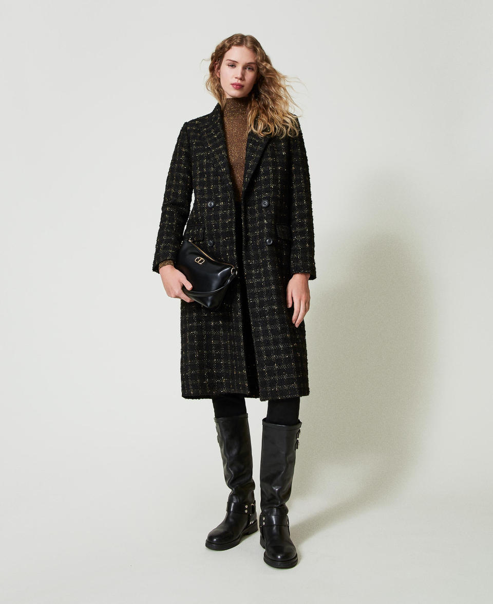 Twin Set Cappotto bouclé a disegno check