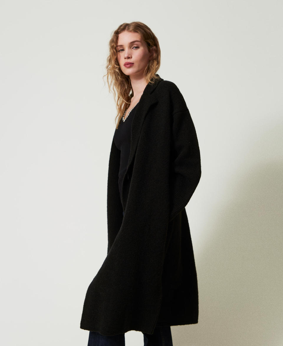 Twin Set Cappotto In Filato Riciclato Bouclé