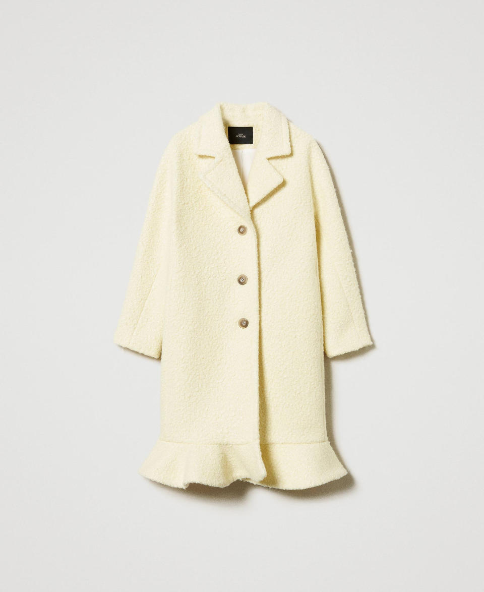 Twin Set Cappotto In Panno Arricciato