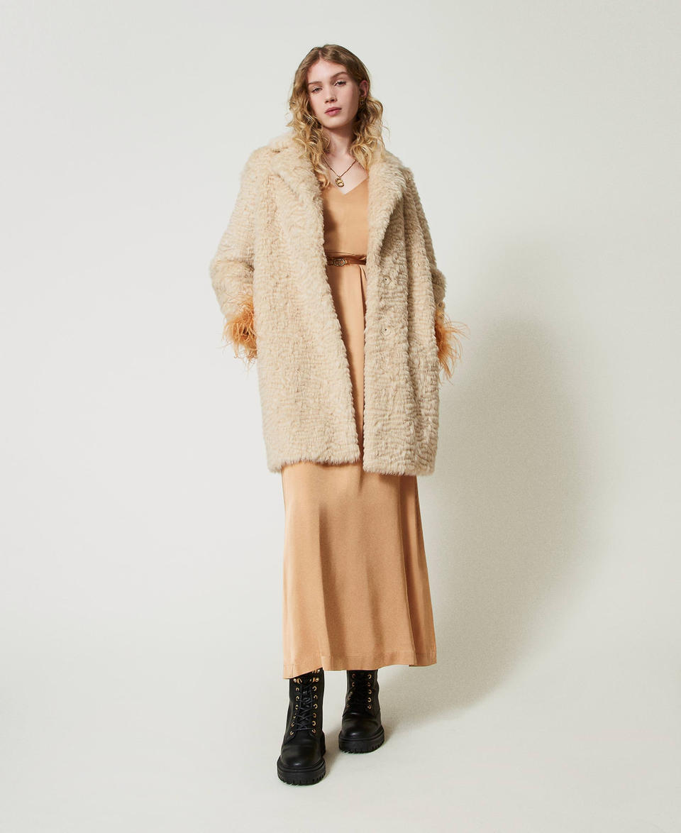 Twin Set Cappotto longuette in faux fur